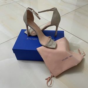 Stuart Weitzman Square Toe High Heel Sandals
